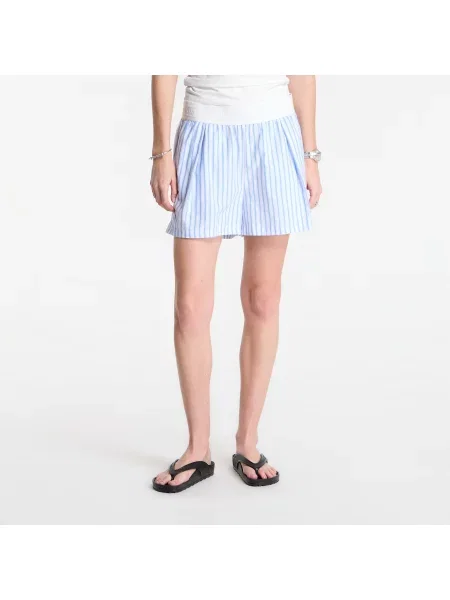 Pantaloni scurți Nike Sportswear Chill Poplin Loose Stripe Shorts Lt Photo Blue/ Hydrogen Blue/ Summit White XS alb