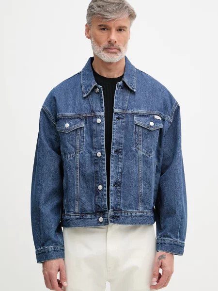 Calvin Klein Jeans kurtka jeansowa niebieska