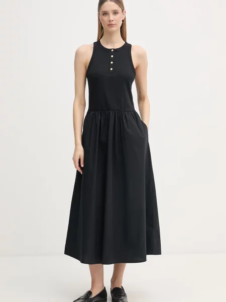 Tommy Hilfiger sukienka rozkloszowana czarna