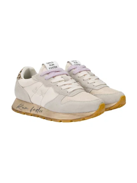 Sneakersy Sun68 skórzane retro beżowe