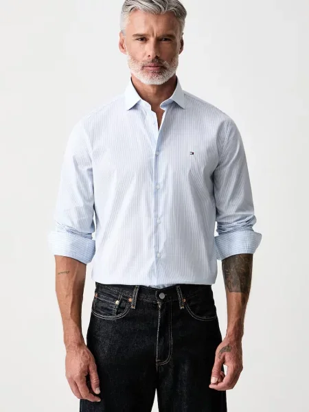 Tommy Hilfiger cămașă pentru bărbați din cu albastru