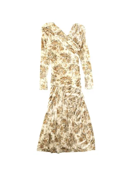 Rochie maxi Ganni cu model floral cu imagine lungă
