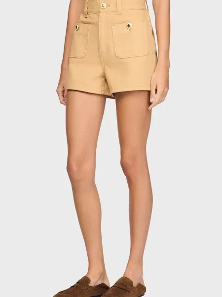 Джинсові шорти Sandro бежеві