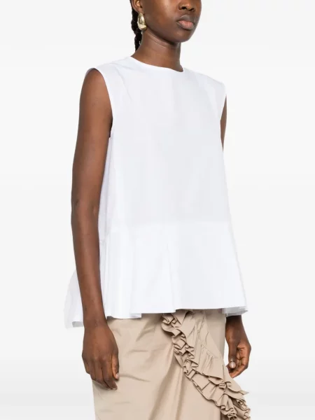 Bluză Max Mara plisată alb