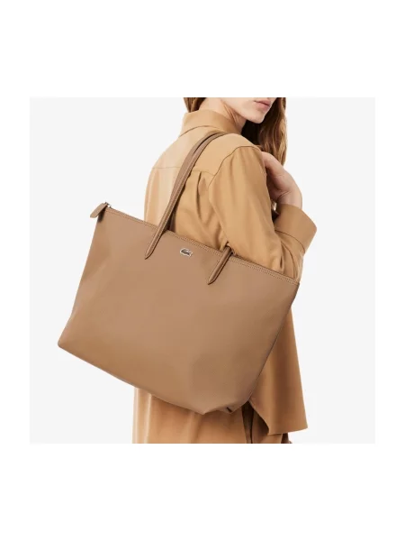 Shopper kabelka Lacoste béžová