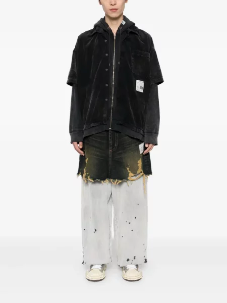 Pantaloni Maison Mihara Yasuhiro zdrențuiți albastru