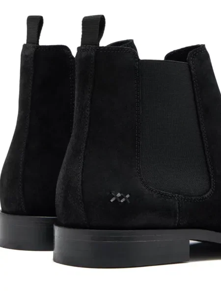 Botine chelsea Forsa din piele de căprioară negru