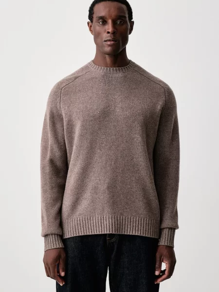 Saint Barth sweter wełniany brązowy