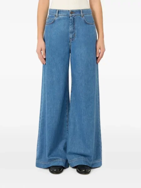 Blugi cu picior larg Weekend Max Mara albastru