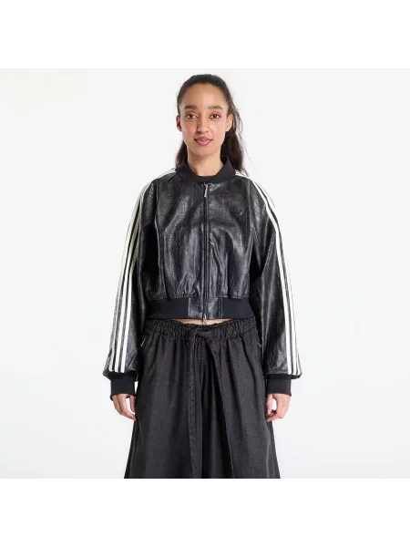 Kurtka skórzana Adidas Originals czarna