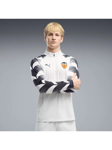 PUMA MÄ™ska bluza rozgrzewkowa Valencia CF z zamkiem Akcesoria BiaÅ‚y S biała
