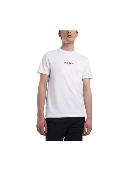 T-shirt FRED PERRY Embroidered T-Shirt White M biała