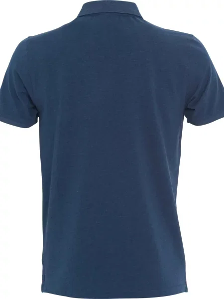 Clique Stretch Premium Polo z elastycznej bawełny Blue Melange niebieska
