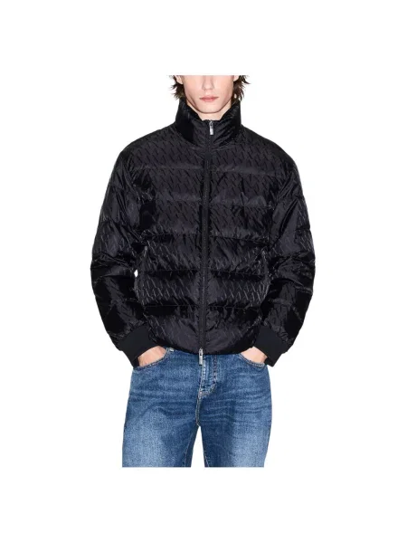 Páperová bunda Armani Exchange čierna