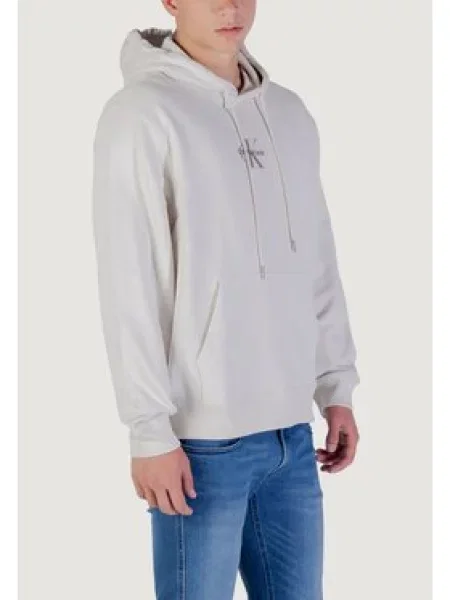 Casual hoodie Calvin Klein s kapuco bež