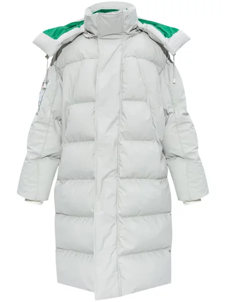 Palton Lacoste cu glugă alb