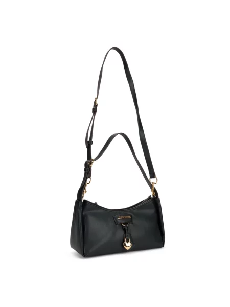 Torebka Love Moschino skórzana biznesowa czarna
