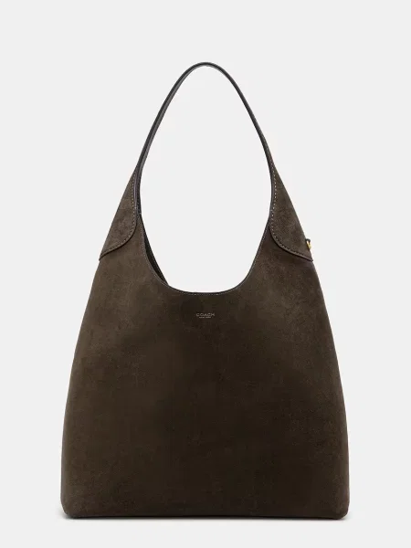 Torebka skórzana Coach skórzana zielona