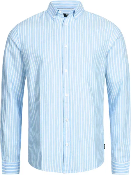 INDICODE JEANS Cămașă Brayden albastru deschis alb