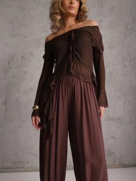 Pantaloni Mezesha maro