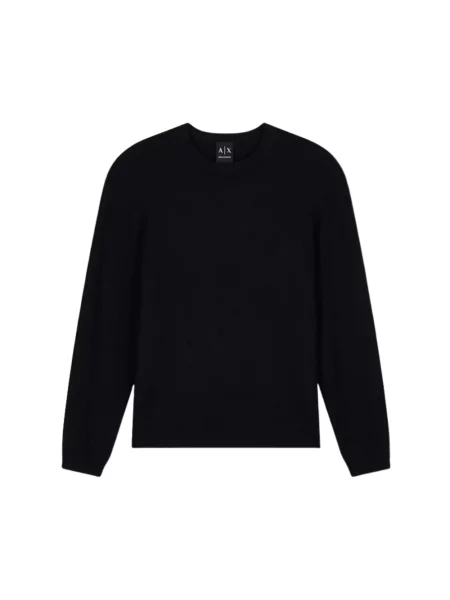Armani Exchange sweter z wiskozą czarny