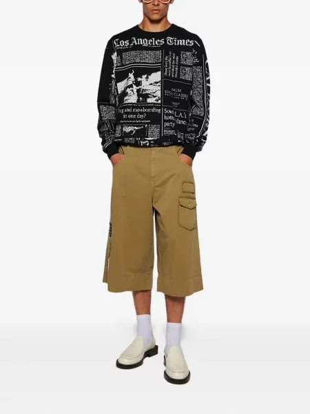 Pulover Palm Angels cu imagine cu decolteu în U negru