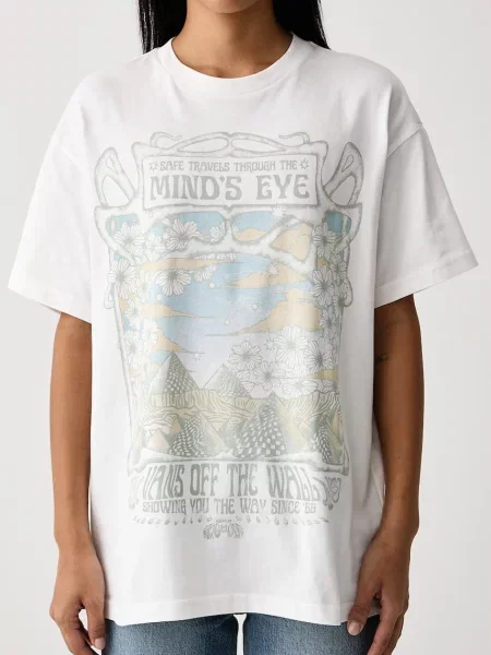Vans тениска дамска от Minds Eye Oversized бяло