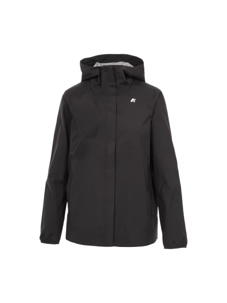 Kurtka K-way w grochy ze stretchu czarna