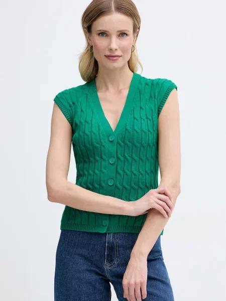 Tommy Hilfiger Cardigan Mid Gg Cable verde