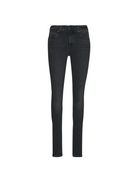 Skinny fit džínsy Levi's 721 s vysokým pásom sivá