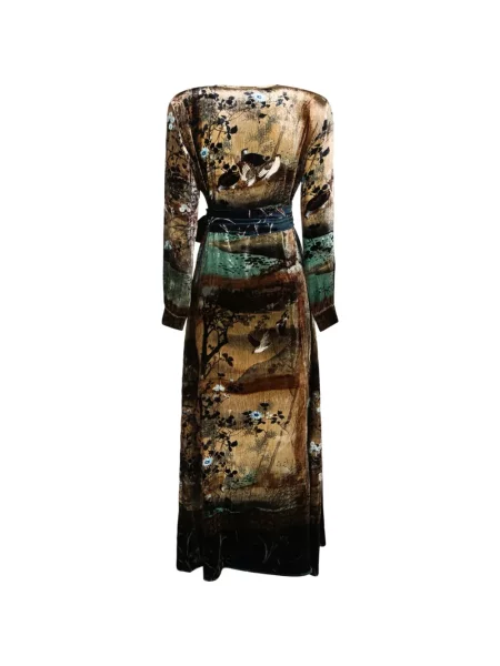 Rochie maxi Pierre-louis Mascia cu imagine maro