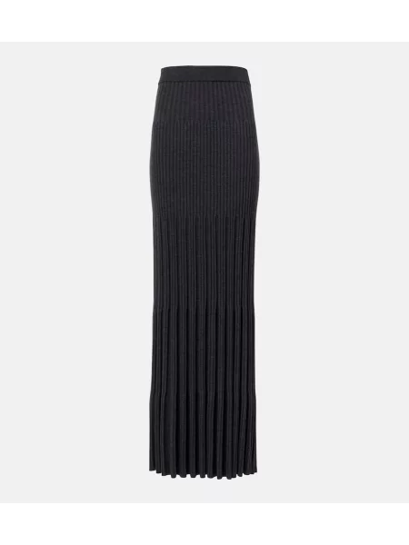 Fusta maxi Joseph de lână gri