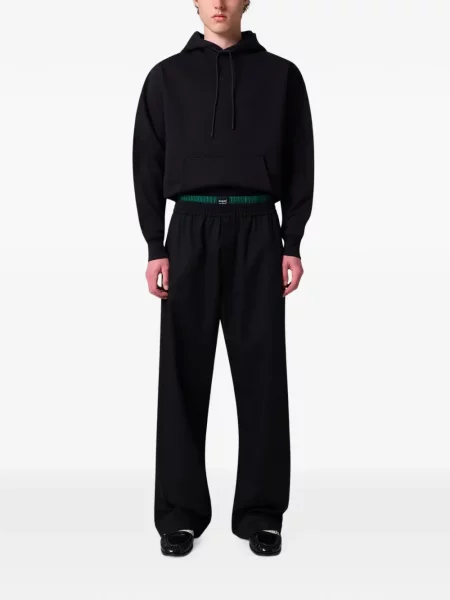 Pantaloni Msgm cu autograf negru