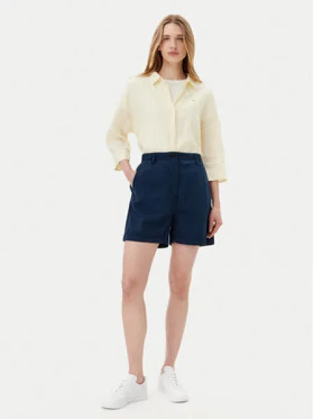 Tommy Hilfiger Šortky z materiálu Tmavomodrá