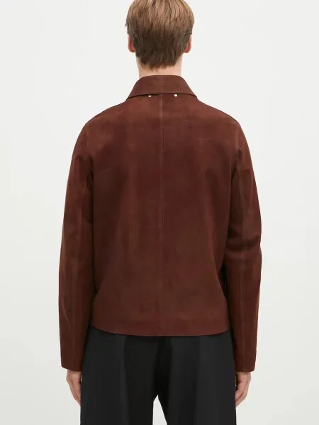 Semišová bunda Paul Smith přechodná hnědá