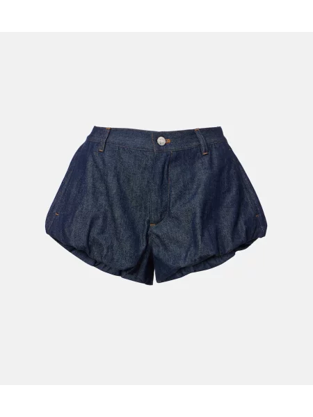 Pantaloni scurți din denim Frame albastru