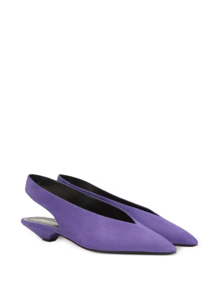 Pantofi cu toc Sergio Rossi slingback violet