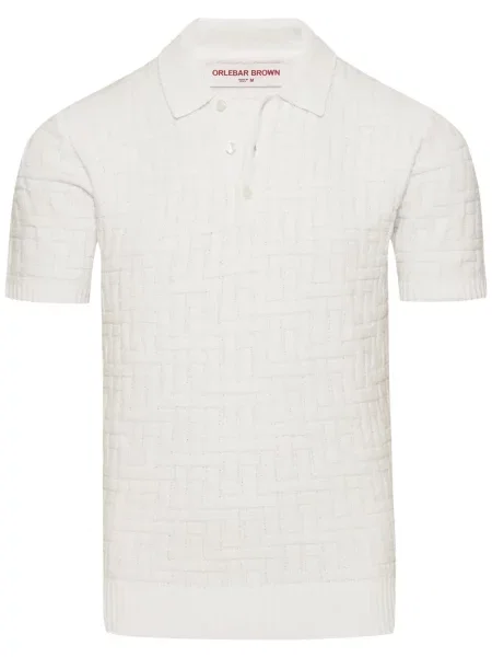 Tricou polo Orlebar Brown alb