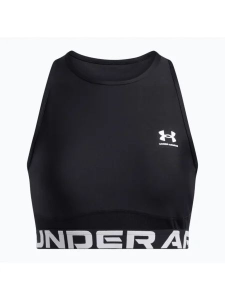 Under Armour Heat Gear Rib Tank fekete/fekete/fehér női edző felső. Méret: XL fehér