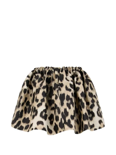 Fusta mini Givenchy cu model leopard din jacard