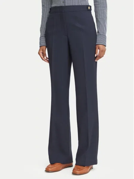 Tommy Hilfiger Spodnie materiałowe Bootcut Fit granatowy