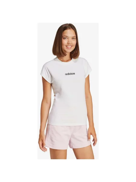Koszulka adidas Essentials Linear krótki rękaw czarny XS biały