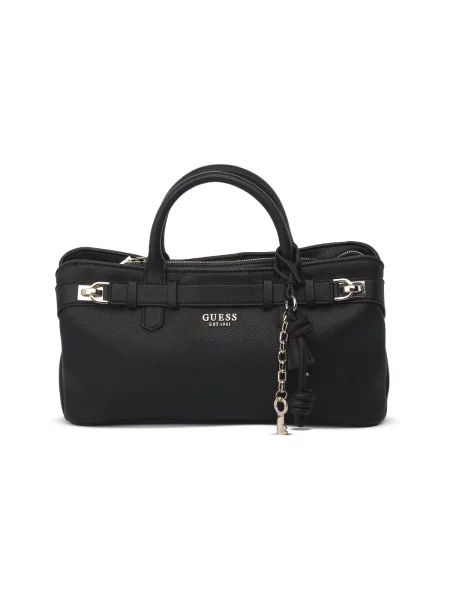 Kabelka satchel Guess černá