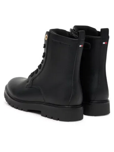 Tommy Hilfiger Planinarske cipele Lace-Up Bootie D crna