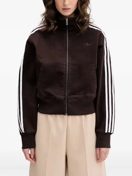 Košulja Adidas s platformom s printom s kapuljačom žuta