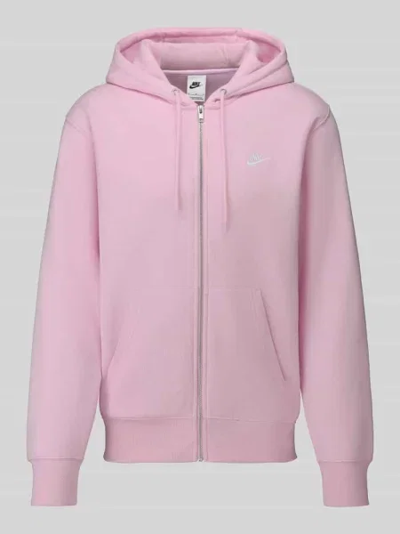 Bluza rozpinana o kroju regular fit z mieszanki bawełny Nike różowa