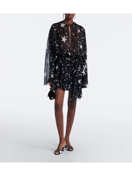 Rochie Dolce&gabbana de mătase cu imagine negru