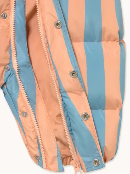 Tinycottons комбінезон для немовлят NUDE-BLUE STRIPES PADDED OVERALL синій