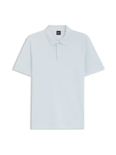 Koszulka polo o kroju regular fit z mieszanki bawełny model PARLAY Boss niebieska