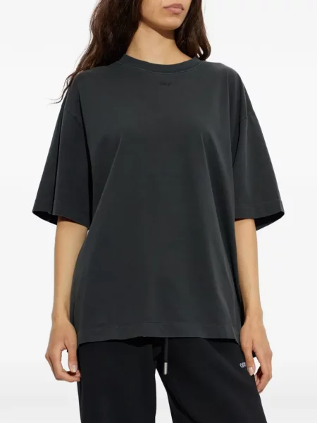 Tricou Off-white cu broderie alb